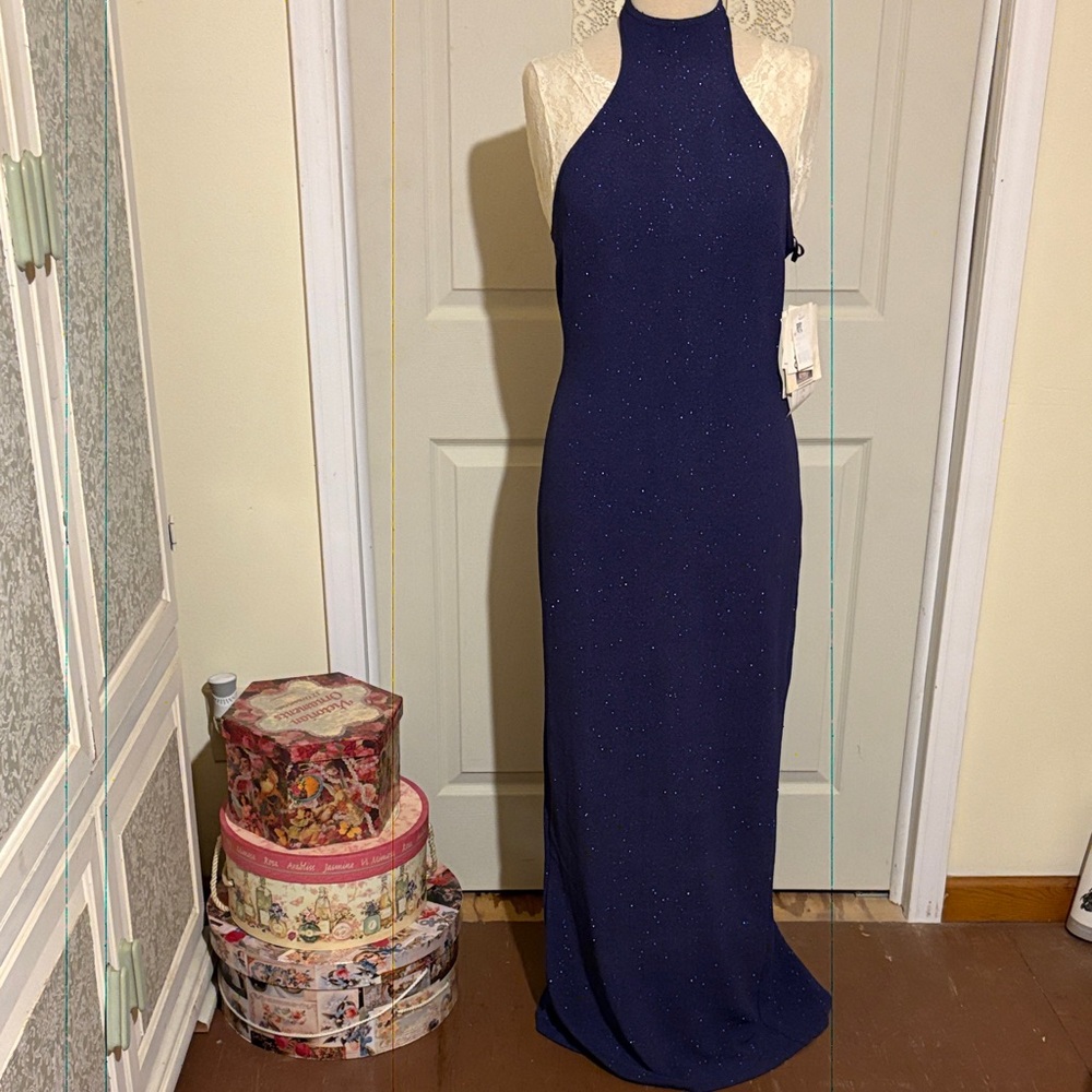 Scott McClintock Beaded, Backless, Sleeveless Gown NOS